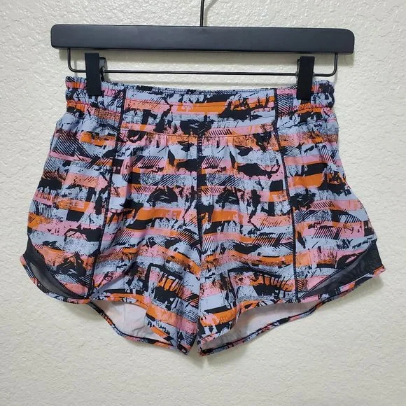 Lululemon Hotty Hot Short II Long 4" blue orange pink black - Picture 2 of 6